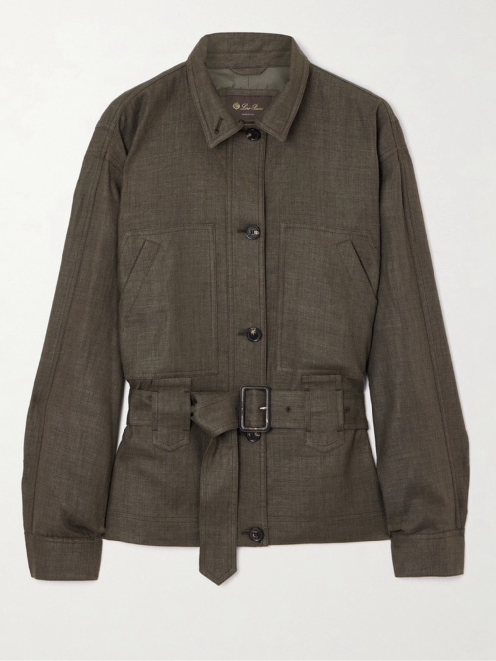 New 2025 Loro Piana Jaylon Belted Jacket 38